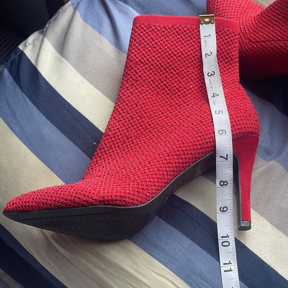 MIA Red Heeled Boots side 9 women - Picture 7 of 14